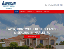 Tablet Screenshot of naplespressurecleaningandsealing.com